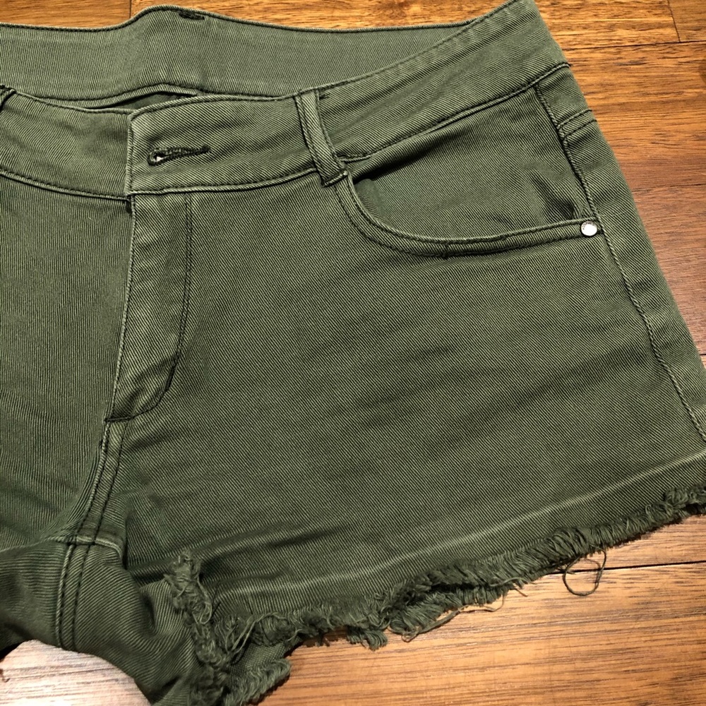Khaki Jean Shorts